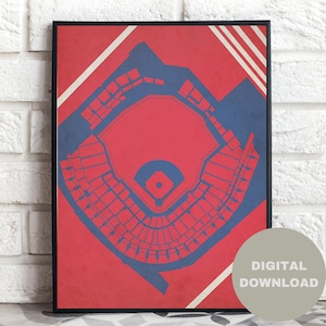 Target Field Stadium Print | Minnesota Twins Digital Baseball Map | MLB Poster Download | Twin Cities Sports Decor | Baseball Gift