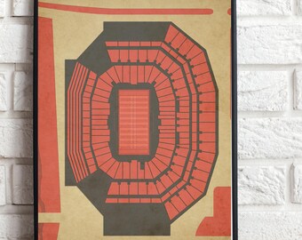 Levi's stadionprint | Minimalistische kunst San Francisco 49ers (digitale download)