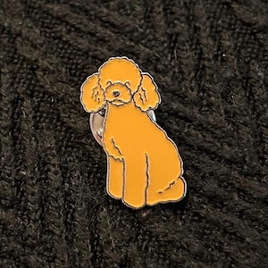 Apricot Mini Doodle Poodle Soft Enamel Pin