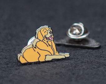 Spilla in smalto duro Golden Retriever