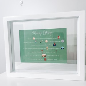Tarjeta de oración católica de exhibición