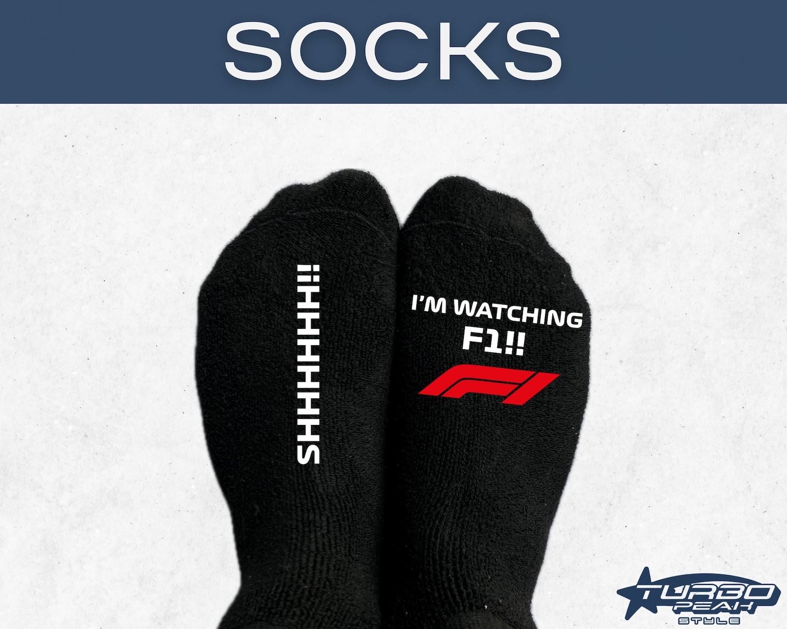 SHHH Im Watching F1 Sock, Custom Socks, Formula 1 Socks Etsy
