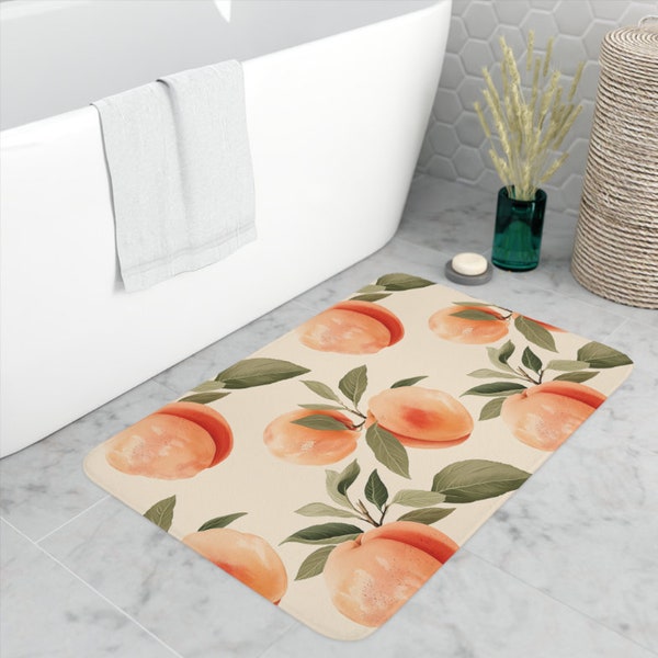 Peach Bath Mat Etsy