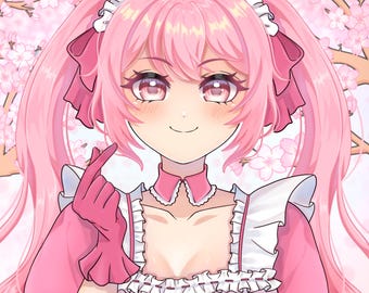 Encargo de arte dibujado a mano estilo anime Bust Up, dibujo de anime kawaii, ilustración digital personalizada, obra de arte sin IA, regalo para amantes del anime