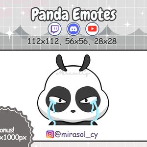 Gestos de panda llorando, gestos de Twitch de Genma Saotome Ranma 1/2, gestos lindos de Discord de anime de los 90, clipart de anime chibi kawaii