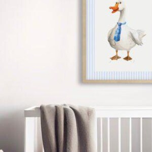 Silly Goose Wall Art | Funny Goose Print | Farmhouse Nursery Decor | Whimsical Animal Illustration | Digital Download