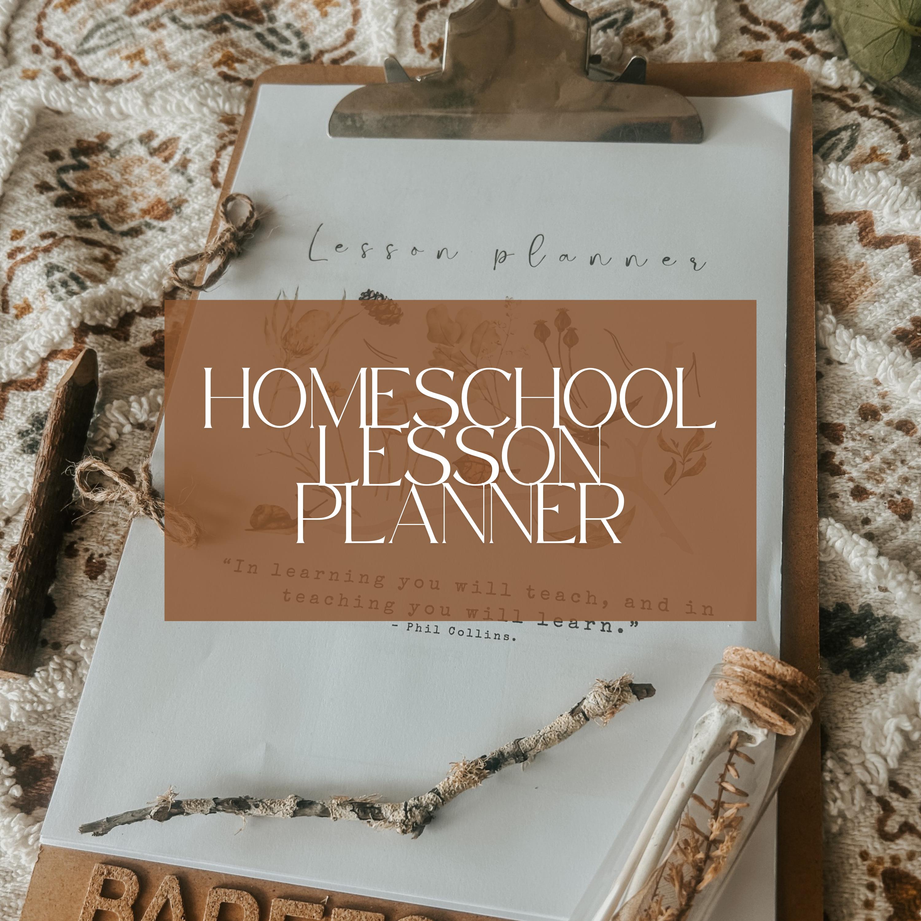 Undated Homeschool Lesson Planner | Printable Weekly & Yearly Teacher ...