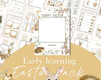 Easter Activity Pack for Kids | 60+ Printable Worksheets | Preschool & Kindergarten Easter Learning | Fun Spring Educational Printables