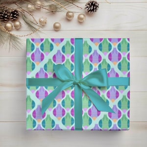 Christmas Wrapping Paper, Christmas Ornaments Gift Wrap, Unique, Elegant Gift Sheets {Christmas}