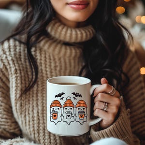 Cute Ghost Halloween Mug, Halloween Coffee Mug, Halloween Funny Coffee Cup, Halloween Mug Gifts For Women, Spooky Season Coffee Mug Cup