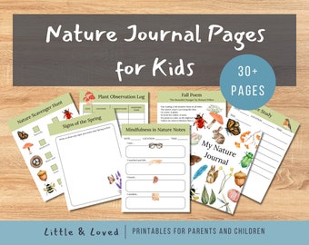 Nature Journal Pages for Kids, Homeschool Printables, Nature Study Printables, Charlotte Mason Homeschool Nature Study, Nature-Based School