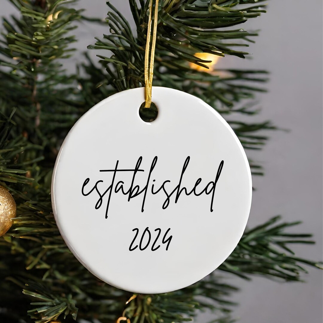 Established 2024 Ornament Wedding Gift for Couples Newlywed Etsy