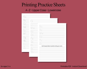 Alphabet Letter Tracing Worksheets PDF | Upper + Lowercase Practice for ...