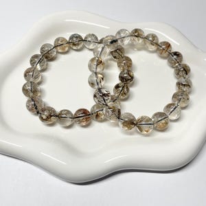 Natural Black Super Seven, Crystal Bead Bracelet, Healing Crystal