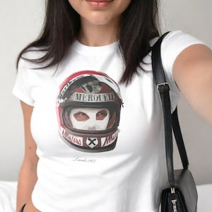 Vintage Niki Lauda Ferrari F1 Baby Tee - Y2K Streetwear