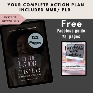 MRR eBook Quit The 9-5 This Year, Master Resell Rights, PLR Digital Product, Guide & Workbook, Sell As Your Own, Digital Marketing,