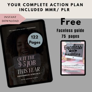 MRR eBook Quit The 9-5 This Year, Master Resell Rights, PLR Digital Product, Guide & Workbook, Sell As Your Own, Digital Marketing, Canva