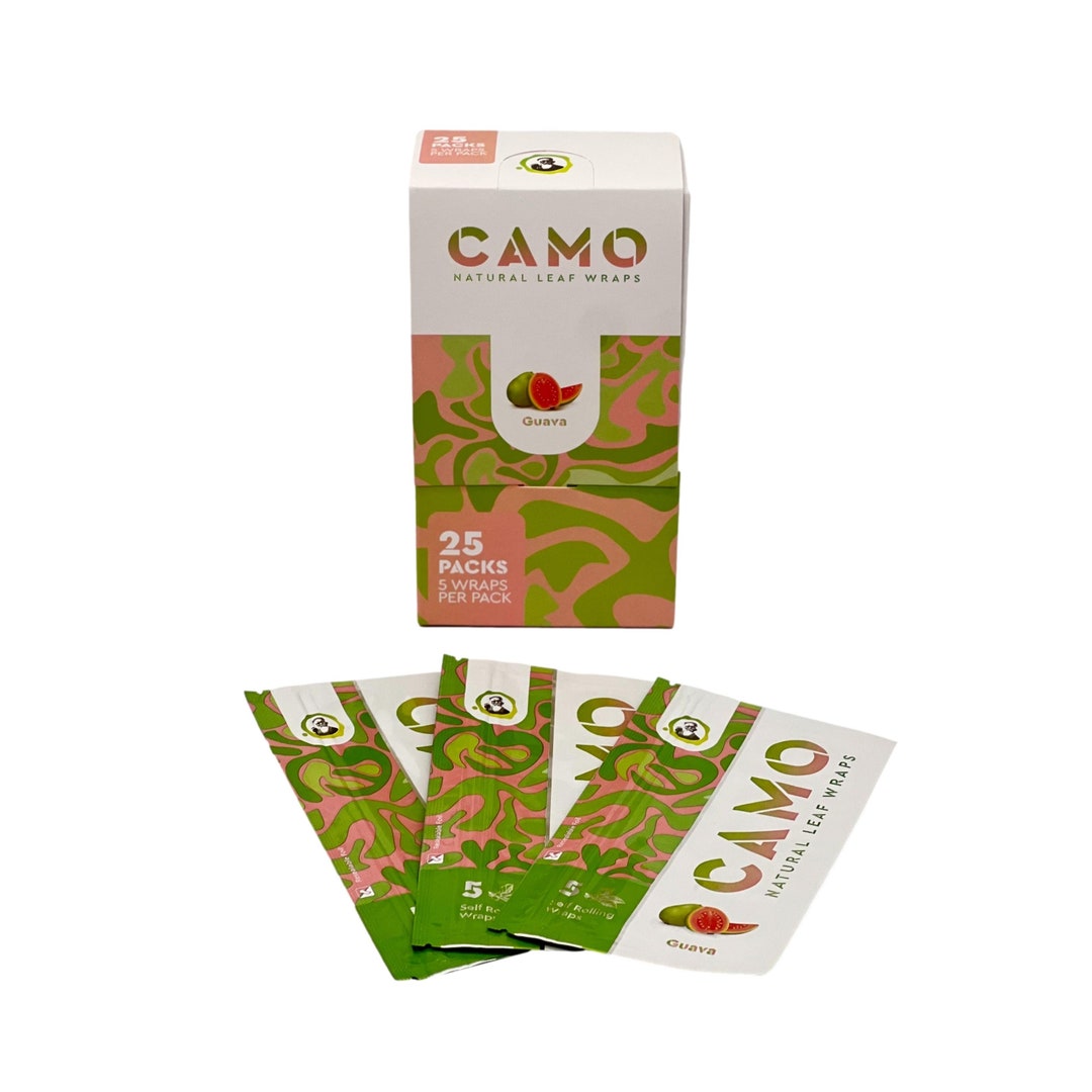 CAMO Natural Leaf Wraps Self Rolling Wraps 16 Flavor Guava Etsy