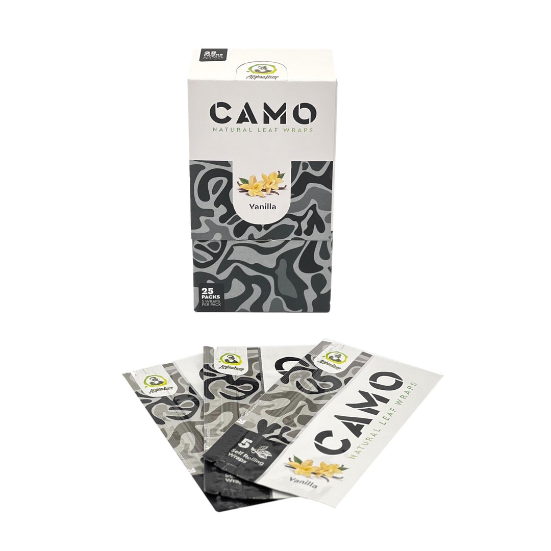 CAMO Natural Leaf Wraps Self Rolling Wraps 16 Flavor Vanilla Etsy