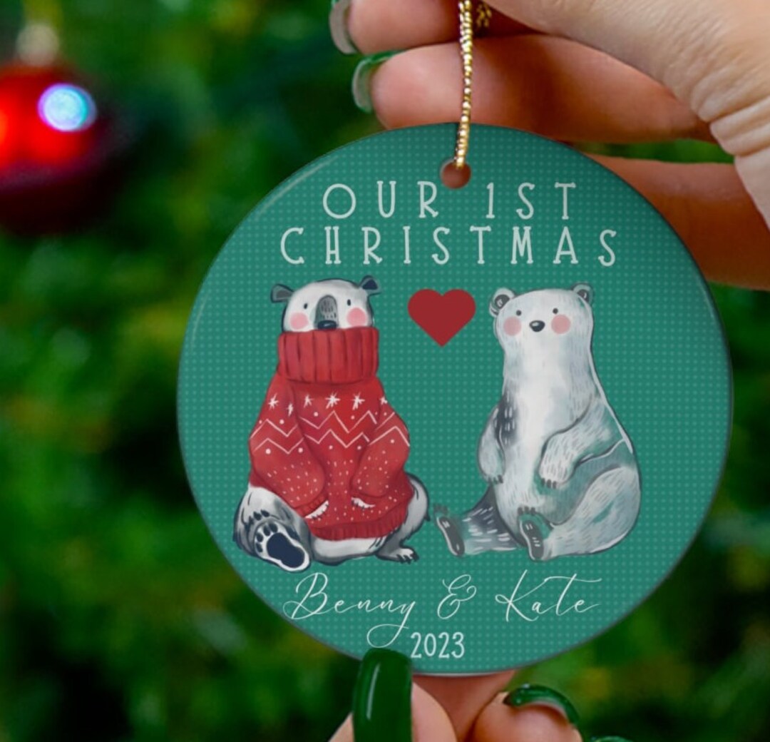 First Christmas Together Polar Bear Ornament, Together 2023, Mr Mrs Keepsake, Mr Mr Keepsake