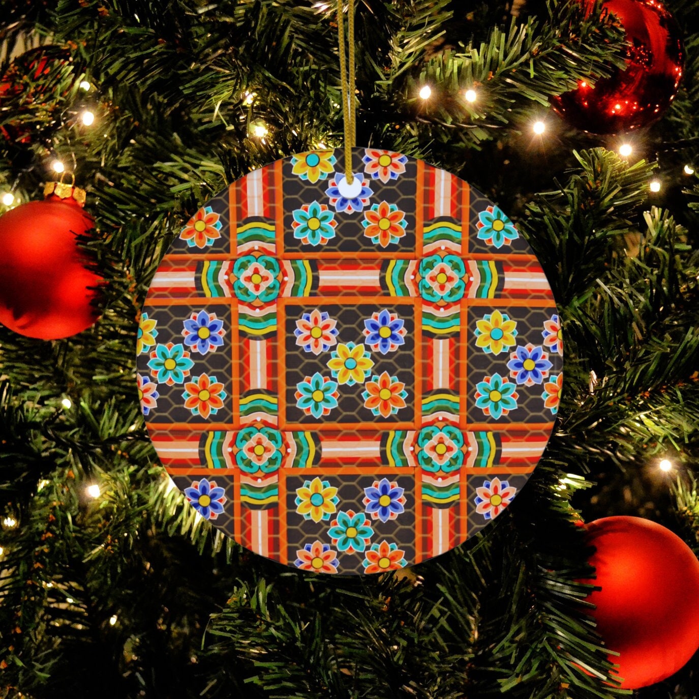 Korean Traditional Pattern Dancheong Ornament, Travel Keepsake From