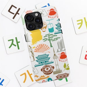 Korea Adventure Phone Case:  Trendy Souvenir for Travelers, K-Drama and K-Pop Fans. Iconic Korean Landmarks & Culture Design