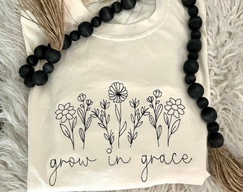 grow in grace flower crewneck/ hoodie