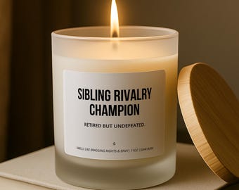 Little Sister Gift Idea | Unique Funny Candle In Apricot Coconuet Wax
