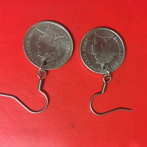 Australian 5 Cent coin Earings handmade