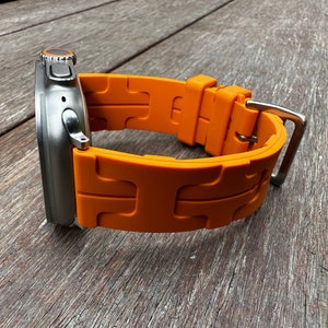 Luxury Band - Apple Watch Ultra 2 - Orange - Granulated Calf Leather