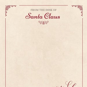 Carta a Papá Noel para imprimir