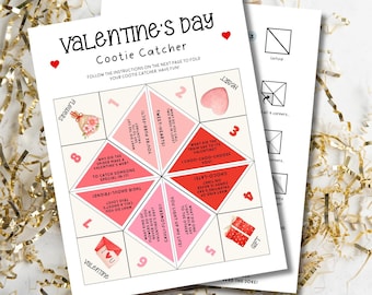 Valentine's Day Cootie Catcher Game: Printable Fortune Teller (PDF)