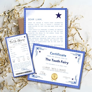 Tooth Fairy Letter Set: Editable Certificate & Receipt (Printable)