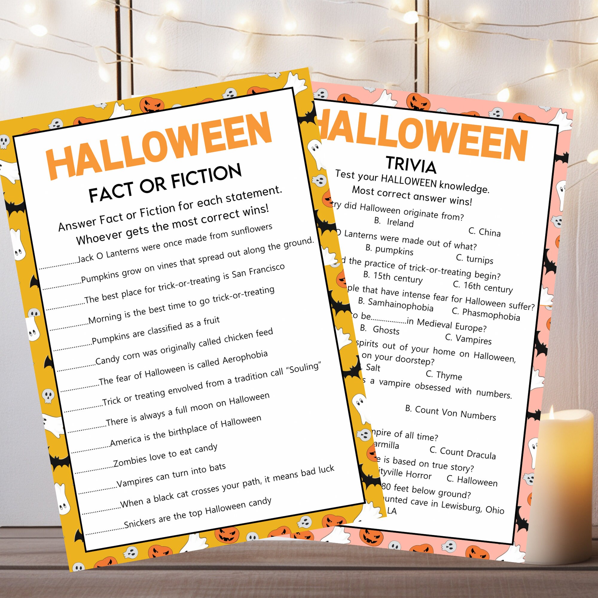 20 Halloween Games Bundle, Printable Halloween Party Games for Adults ...