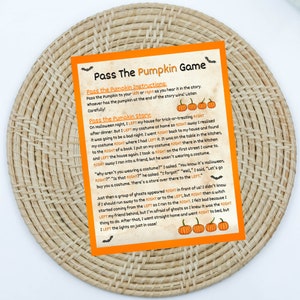 Pass the Pumpkin Game Halloween Printable, Left Right Game, Halloween ...