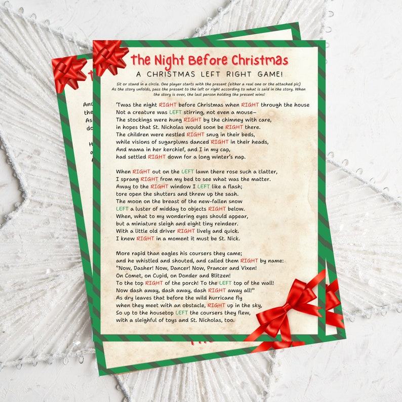 Left Right Gift Game Right Left Christmas Game Funny Left Right Left Right Gift Game Right Left Christmas Game Funny Left Right