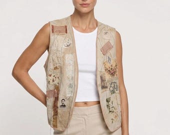Vest, one of a kind, artwear style