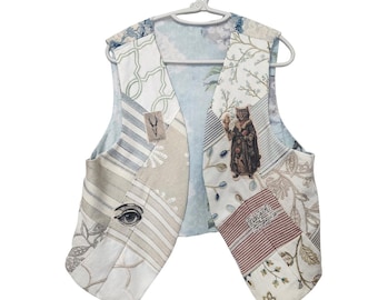 Upcycled Patchwork Vest – One‑of‑a‑Kind Handmade Piece