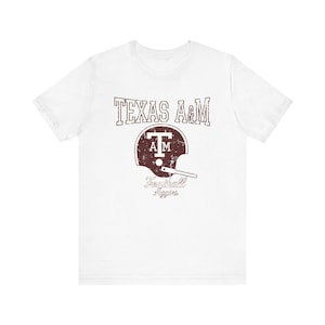 Vintage Style Texas Aggies T-Shirt, Aggies Shirt, Spieltag Shirt, Texas A & M Shirt, Rundhalsausschnitt, Farboptionen, Aggie Football Spieltag Shirt