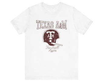 Vintage Style Texas Aggies Tee, Aggies shirt, game day shirt, Texas A&M shirt, crew neck, color options, Aggie Football game day shirt