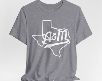 A&M Baseball style Texas Tee