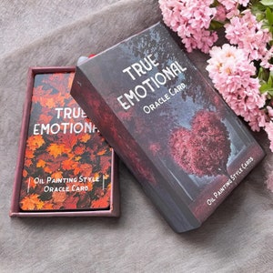 Baraja de oráculo de las emociones verdaderas, cartas del oráculo de las emociones, lecturas del subconsciente, tarot, cartas del tarot, lecturas espirituales, lecturas del oráculo, estilo aceite