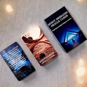 Cartas del oráculo con mensajes espirituales, cartas del oráculo, baraja del oráculo, baraja del tarot, cartas del tarot, lectura adivinatoria, lectura espiritual de cartas