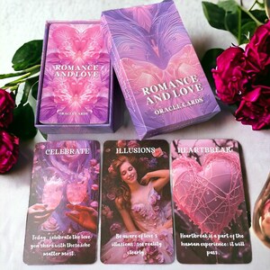 Baraja de oráculo del amor y el romance, lecturas de oráculos del amor, lecturas del amor, sanación de relaciones, conocimiento psicológico, tarot, meditación del amor