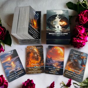 Baraja de oráculo Yin Yang Insights, cartas de oráculo de sanación del taoísmo, cartas de sanación energética, lecturas de oráculo, conexión con el karma, baraja de sentidos espirituales
