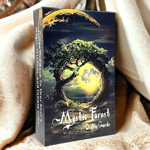Mazzo di oracoli Mystic Forest, mazzi di divinazione Oracle, carte Oracle, carte Premium, risveglio spirituale, letture di innovazione, carte dei tarocchi