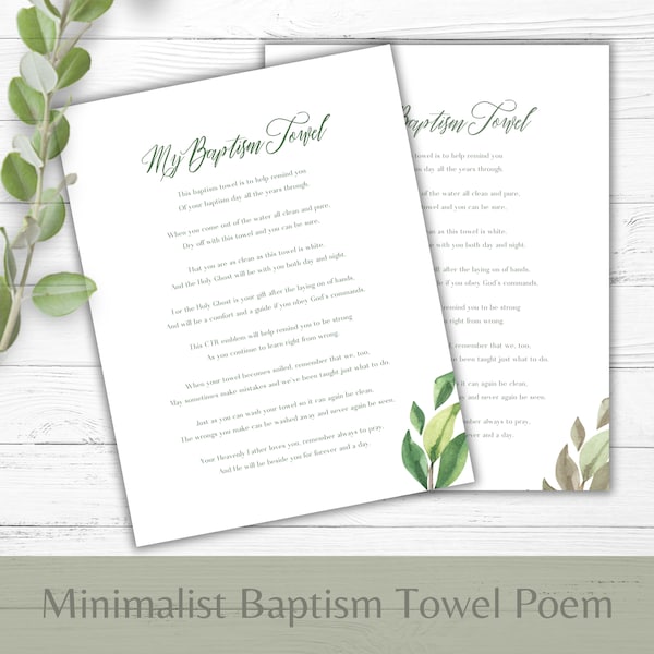 Baptism Towel - Etsy