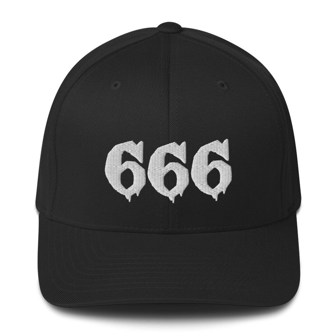 666 Caps White 666 Horror Style Number of the Beast Structured Baseball Cap - Etsy