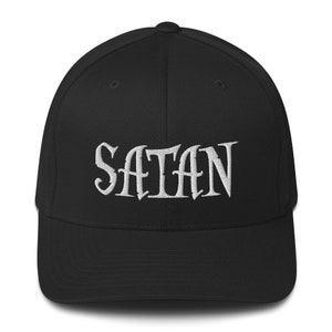 Satan Pure Evil Occult Embroidered Structured Twill Baseball Cap