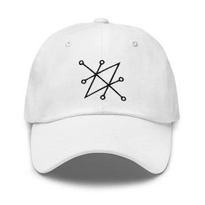 Black Sigil of Fallen Angel Azazel Embroidered Unstructured Baseball Cap Dad hat